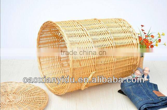 Household Furniture Zakka Storge Basket Wicker Waste Bin Country Style