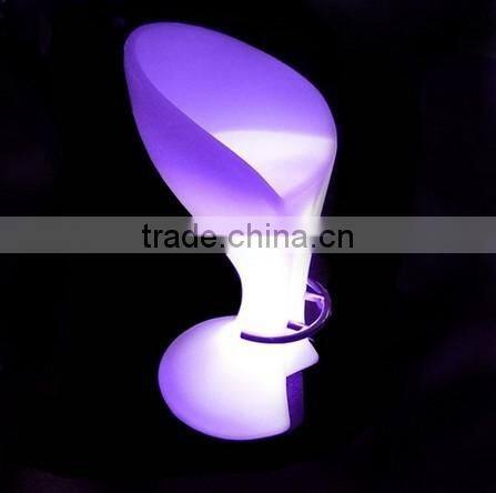 Plastic PE RGB Led Bar Stools / Plastic waterproof Bar Stool High Chairs