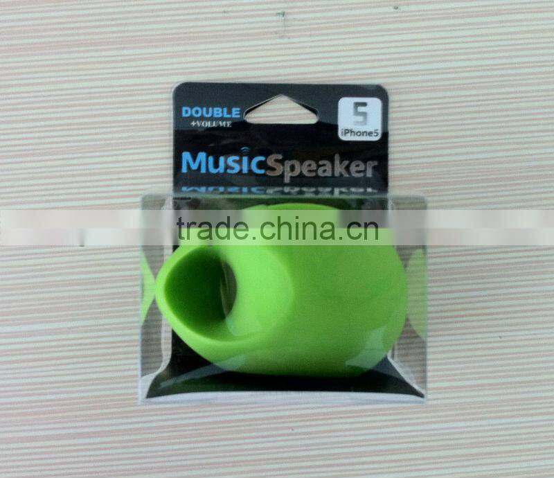 egg Shaped silicone loudspeaker for mobile phone