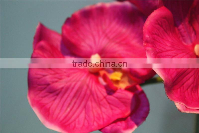 Home garden creepers decoration 110cm height artificial plum colored Phalaenopsis flowers making EHDL02 0808