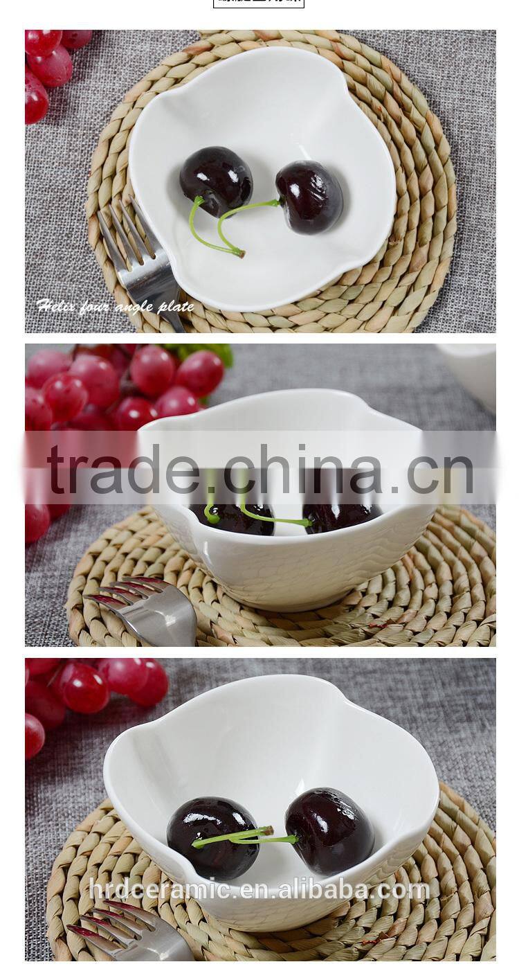 Stocked white porcelain small white ceramic pet bowl dog bowl