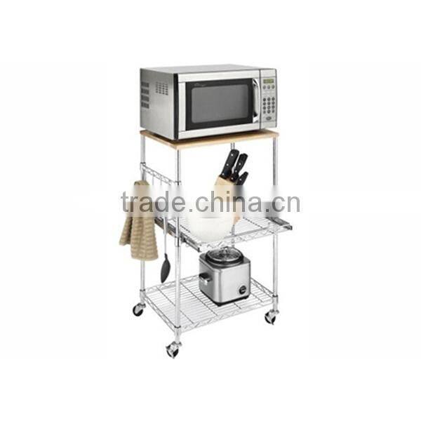 3 Tier Movable Metal Microwave service Cart