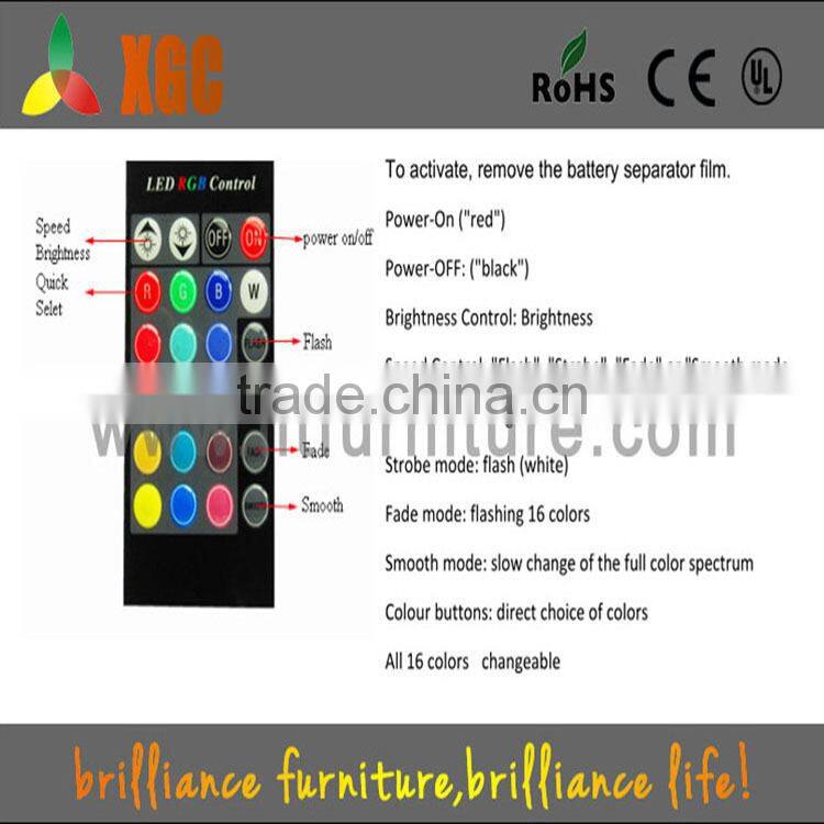 2015 hot sale led ice round bucket used for ice challenge