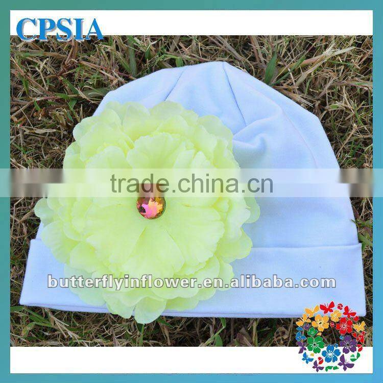 white cotton hats with flower new arrival cotton Baby Beanie Hats cotton slouch hat