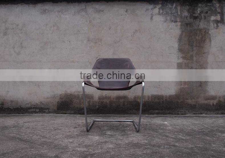 2015 new modern leather metal base designer chair