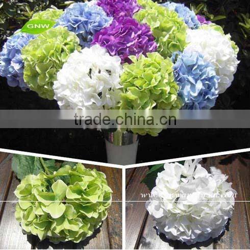 FLH03-1 white silk hydrangea flowers artificial silk flower making for wedding decoraiton