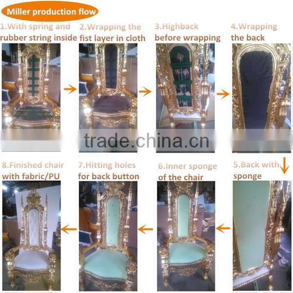 Hot Sales Wedding Decorating Polyresin King Chair