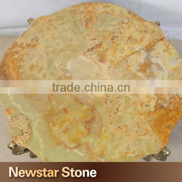 Natural onyx marble stone table top design