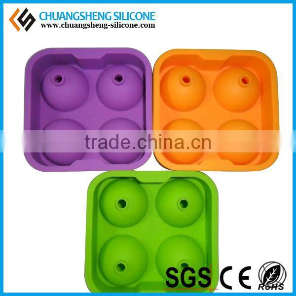 4pcs ball set silicone ice cube maker