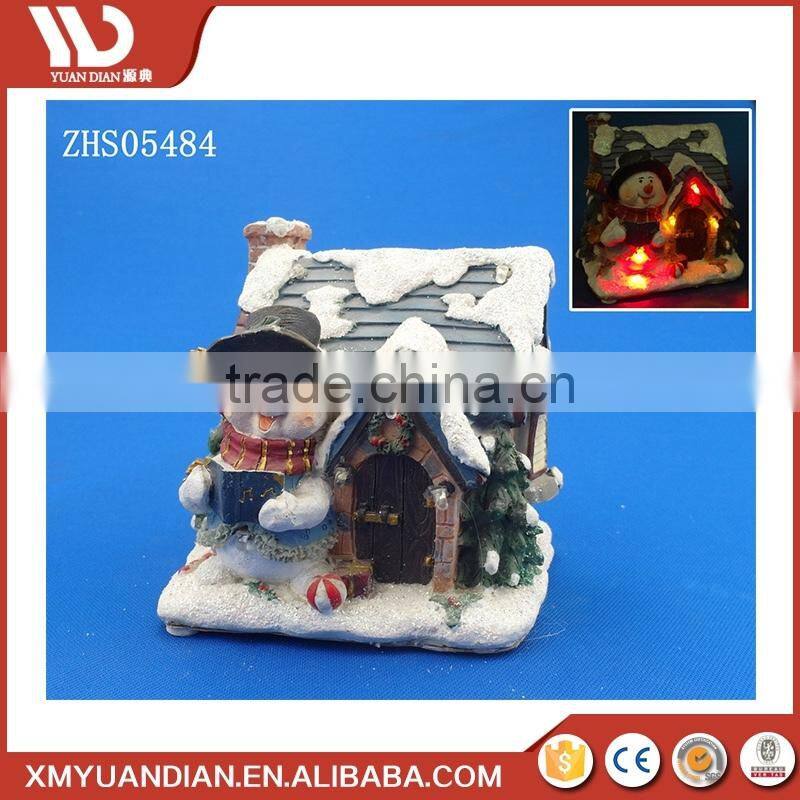 Promotional Gifts House Decoration Items Resinic Craft Led Christmas Light Ornaments With Names