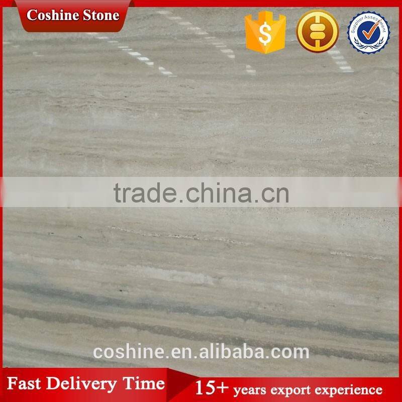 High polished degree silver travertine slab for sale