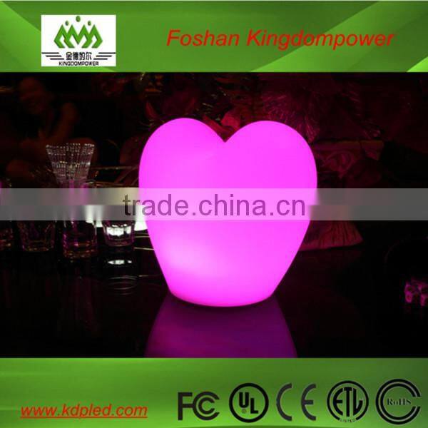 illuminated RGB plastic led heart light