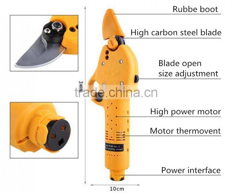 Wholesale portable battery pruning shears with high carbon steel blade