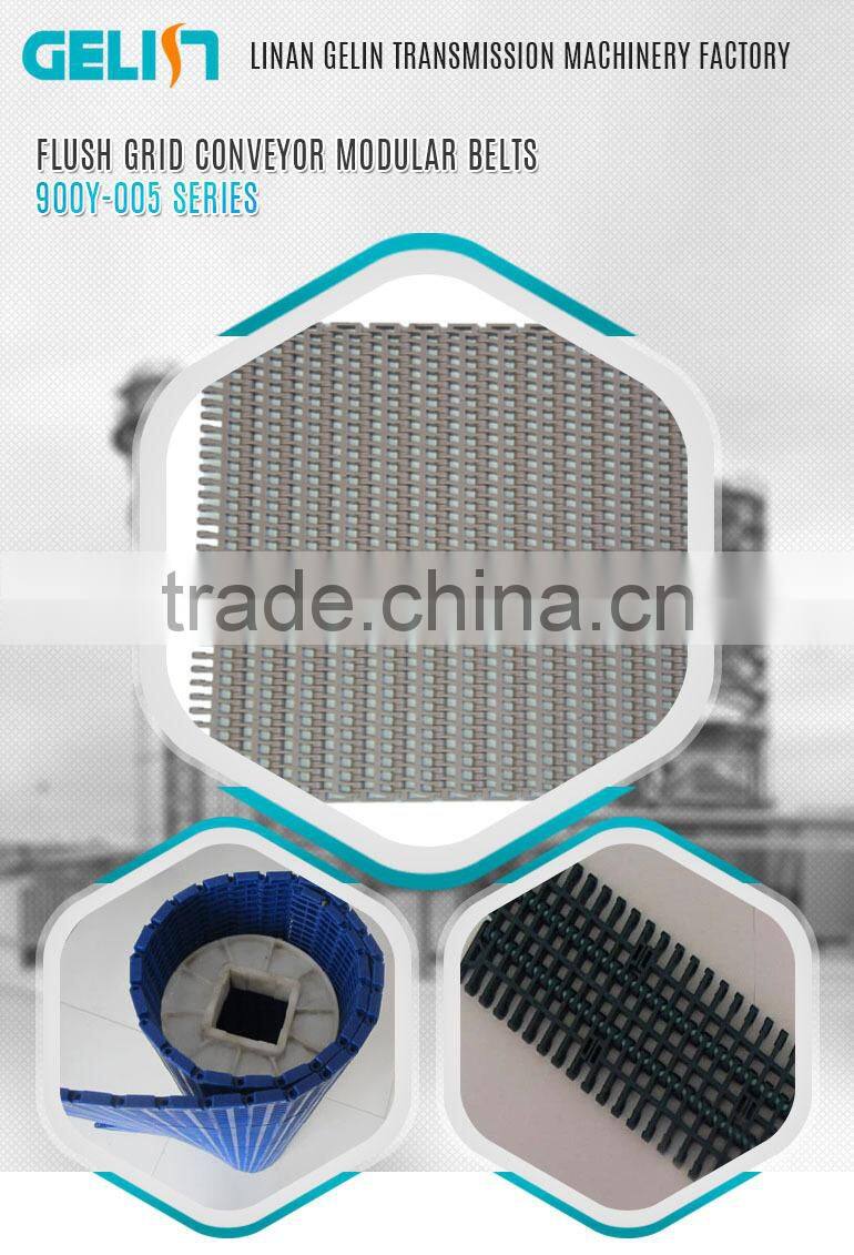 900Y-005 series plastic mesh conveyor belt/plastic Flush grid conveyor modular belts