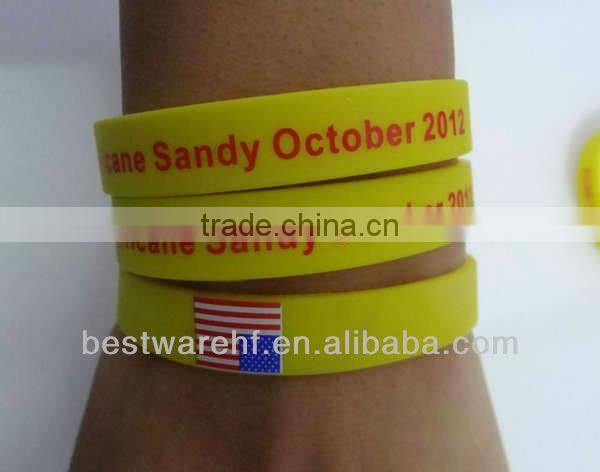 glowing in dark bulk cheap adult silicone bracelets