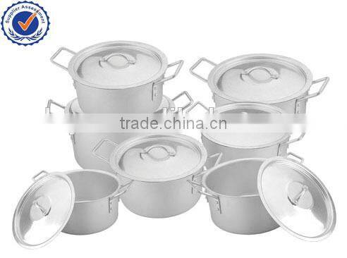 14pcs 16-28cm High quality Satin aluminum multi soup stock pot set