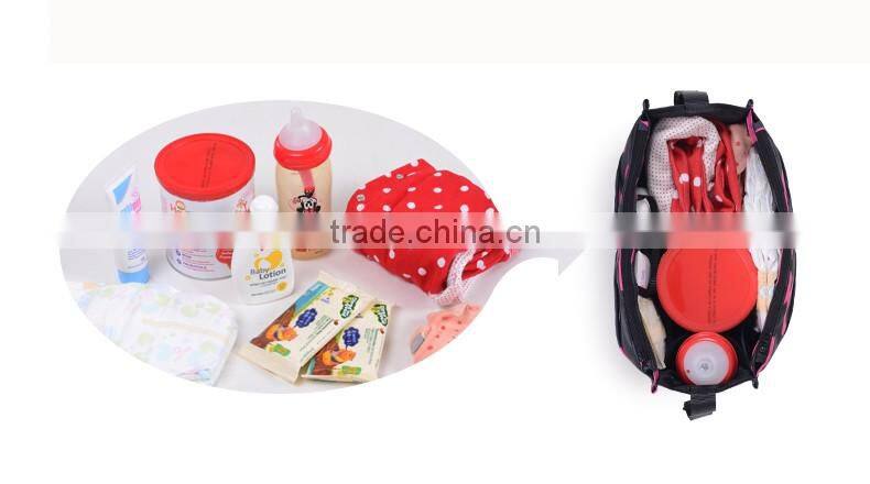 Pink camo hanging nappy bag for stroller