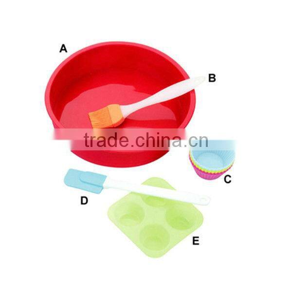 SS8751 21-Piece Silicone cupcake bake and cake decorating set/Cake Tools
