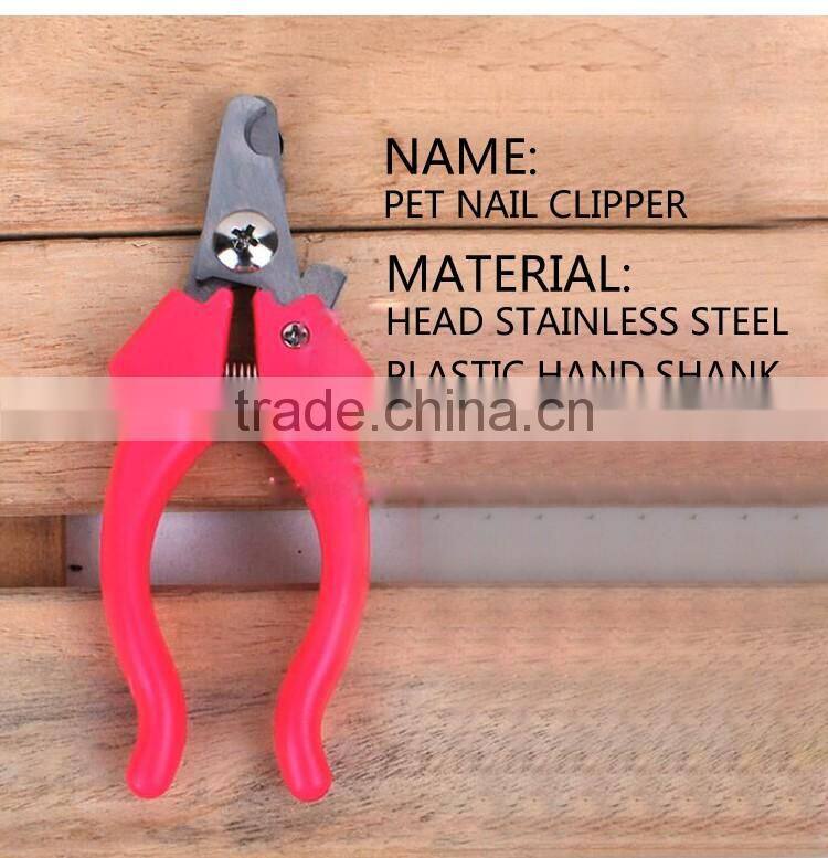 Red Pet Nail Clipper Stainless Steel Dog Nail Clippers