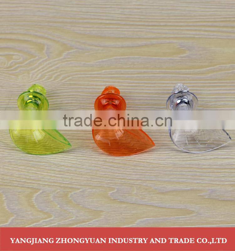 Plastic trumpet shaped hand lemon squeezer