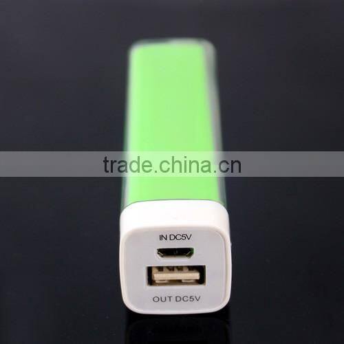 Mini 2600mAh Lipstick Power Bank Lip Gloss External Backup Battery Power Bank For Phone