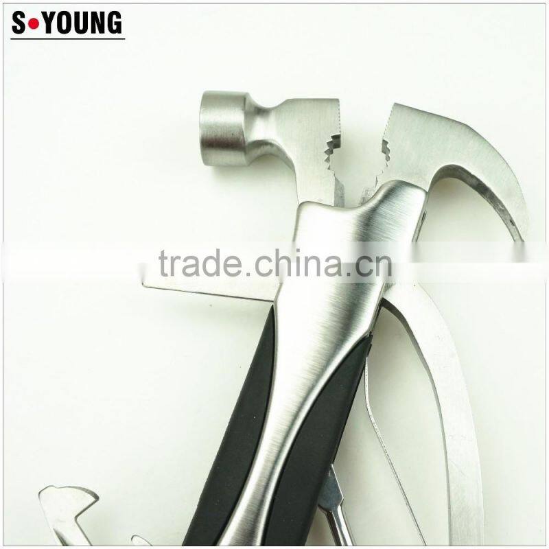 91020 6 Inch Multi Tool Stainless Steel Hammer Multifunction Foldable Portable Combination Tool Clam