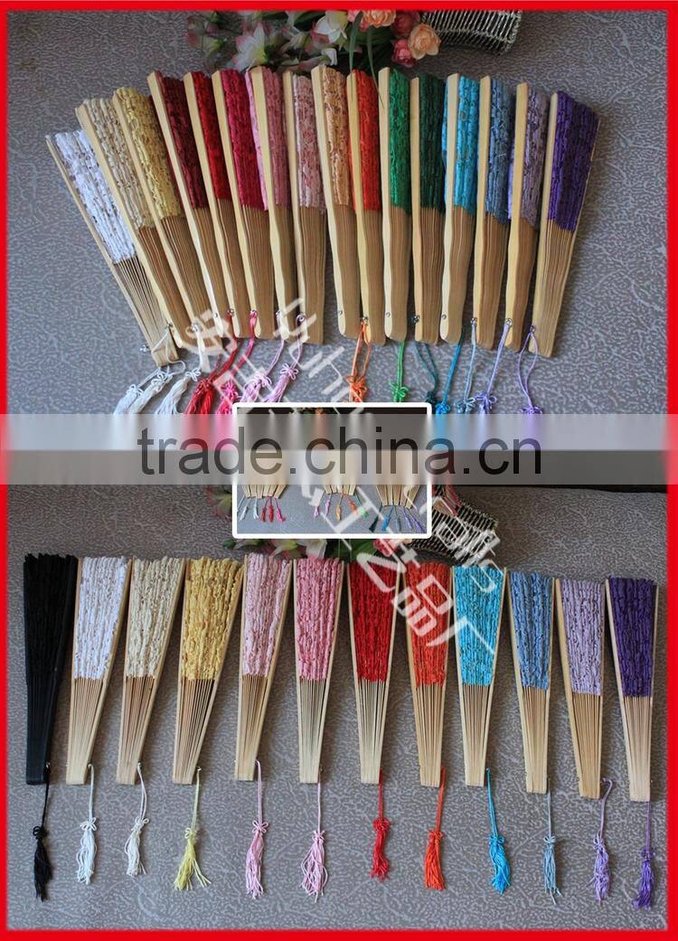 Wholesale lace wedding bamboo fan