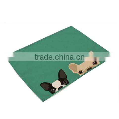 Animal Printing Table Dinner Napkin Linen Cotton Folding Design For Home Restuarant Decoration Pieces