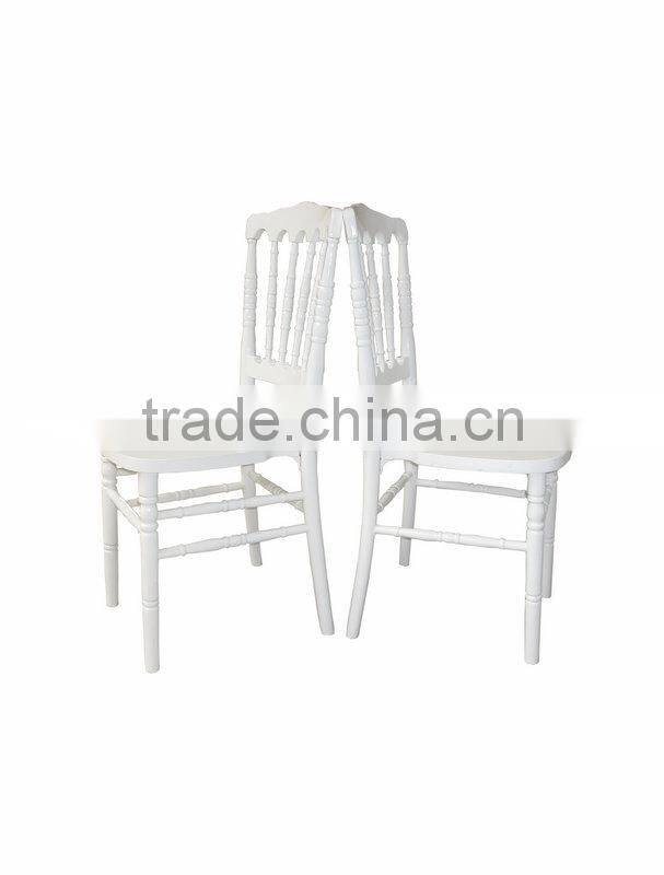 white wooden napoleon chair for wedding party rental
