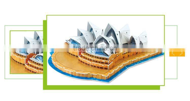 Funny intelligence set famous building blocks 3d puzzle diy toy