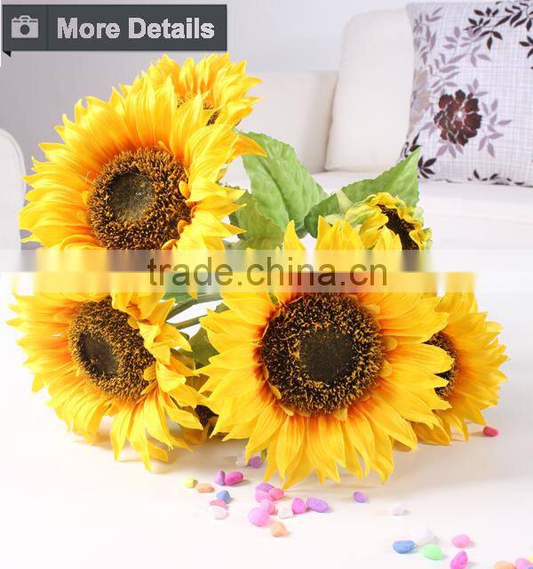 2016 artificial flower artificial silk sunflowers arrangement