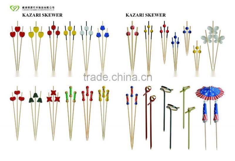 Hot Sale Natural Barbeque Bamboo Bbq Meat Skewer Grill