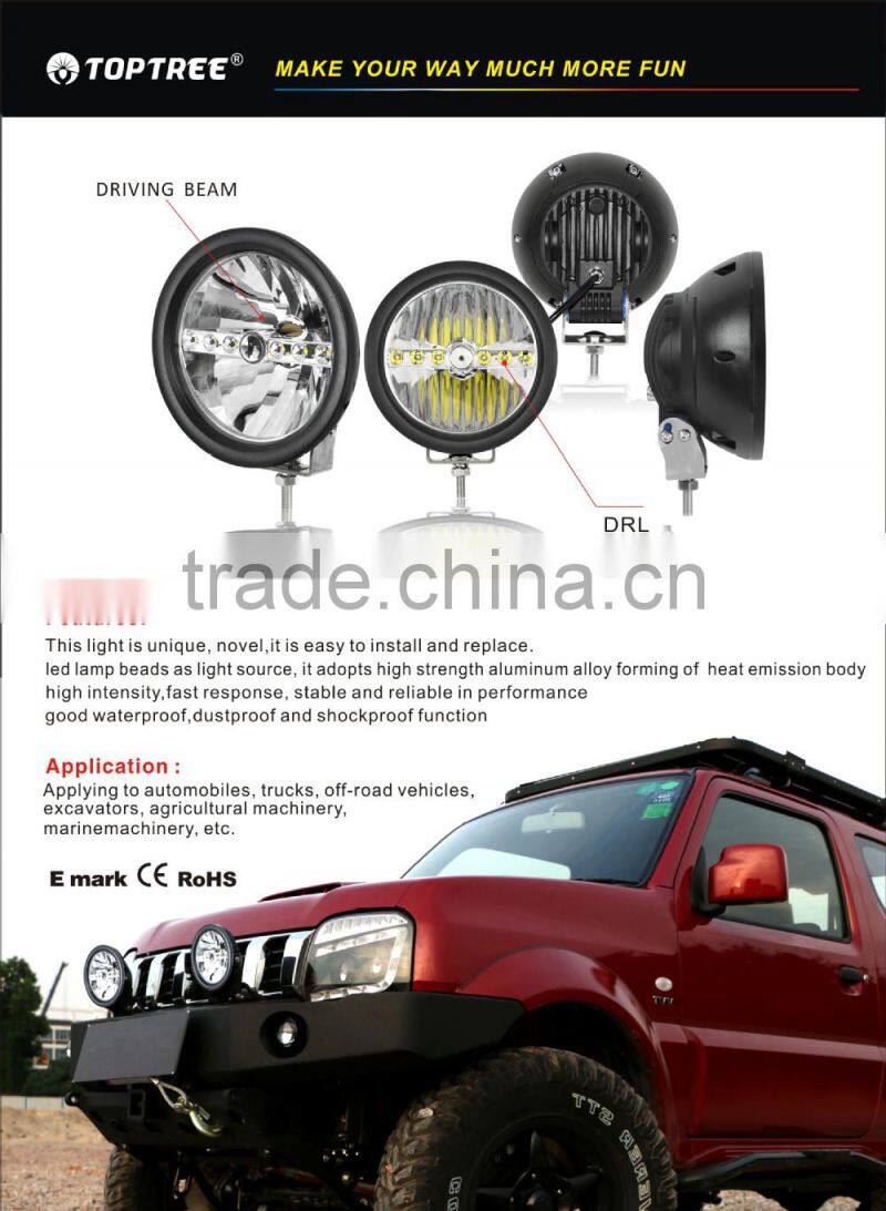 4x4 DRL led light 7" 36W round jeep led headlight for jeep wrangler