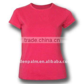 100% cotton lady's strip t shirt