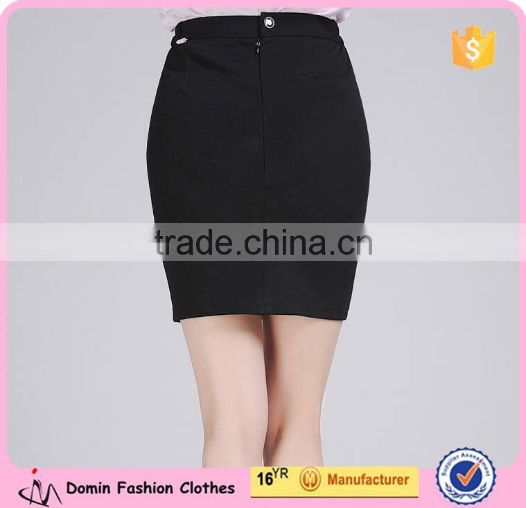 2015 Fashion OEM Sexy Bodycon Elegant Business Casual Solid Straight Pencil Skirt