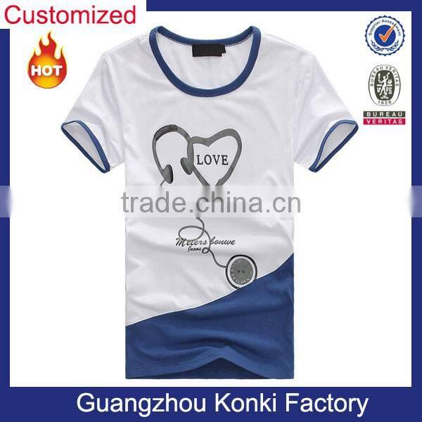 high quality white t-shirt/cheap plain white t-shirt/bulk wholesale uk white t-shirt