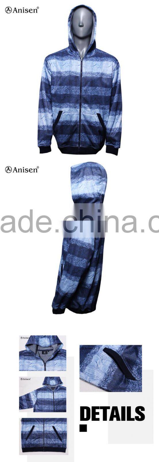 high quality style 100% polyester hoodie printing men softshell jacket