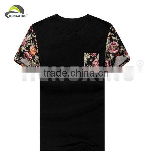 Floral Long Sleeves T Shirt Design Plain Collar Custom T-Shirts