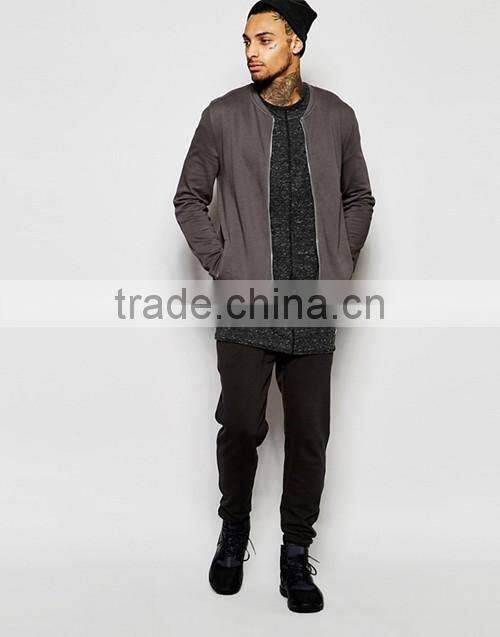 New style curved hem blank bomber jacket custom made