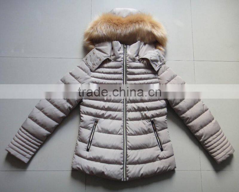 Women Fake Fur Hood Winter Padding Jacket