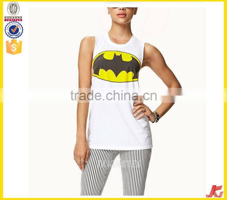 OEM/ODM women printed tank tops wholesale cotton tank tops in bulk