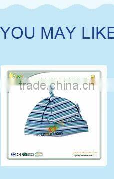 100%Polyester blue winter hats for babies and toddlers