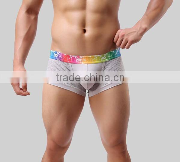 Best Selling Retail Mens Underwear Boxers With Breathable Holes Cueca Boxer Men Print Boxer Shorts
