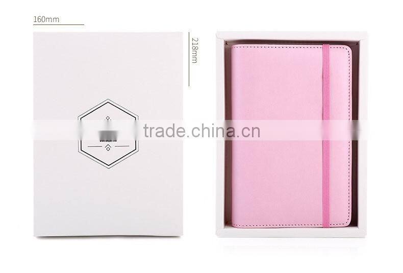 48K faux leather cover agenda planner portable loose-leaf planner with elastic band/insert pocket/pen holder