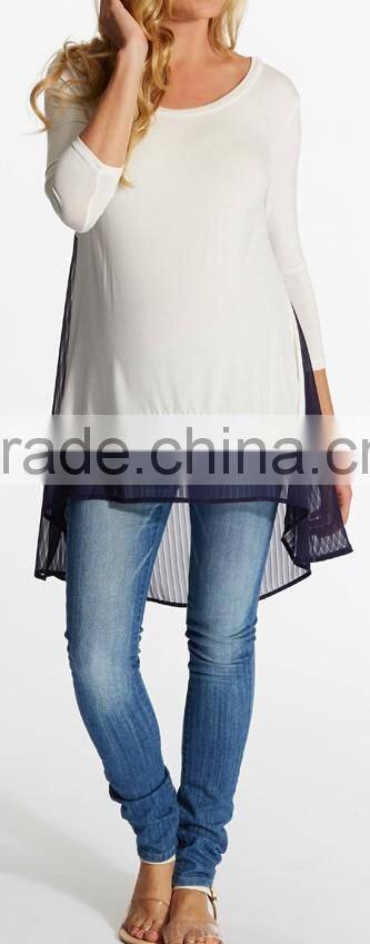 online shopping scoop neck plus size pregnant clothes tunic