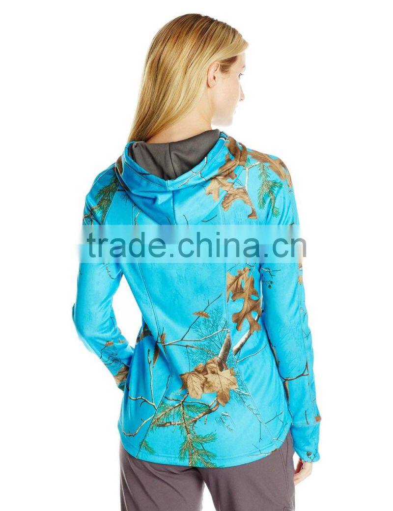 Latest Women Lightweight Camo Sweatshirt Zip Pullover Hoodies Sweatshirts Wholesale Organic