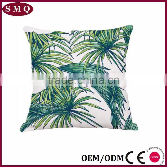 palm design painting outdoor back rest lumbar pillow cover