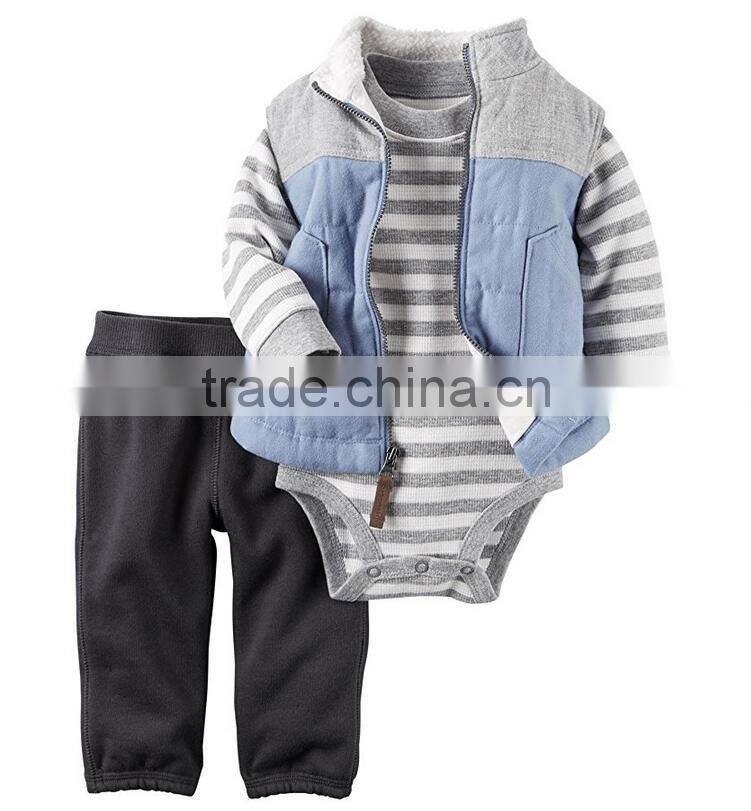 Baby Boys' 3 Piece Fleece Top and pants cute baby boy sets 3 pieces suit