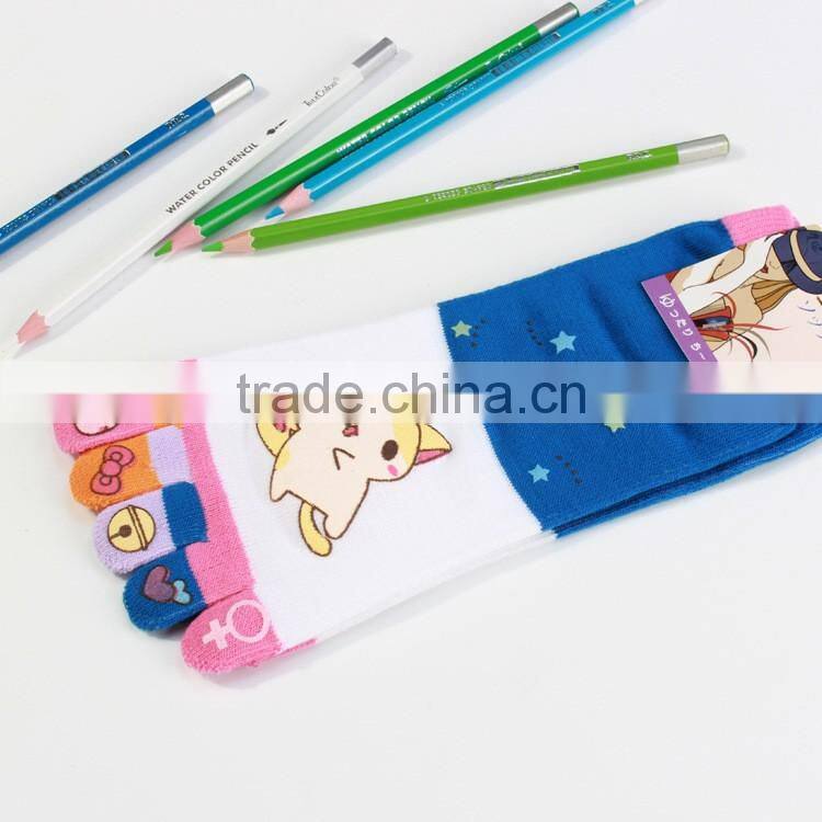 2016 winter new creative cartoon toe socks in tube socks