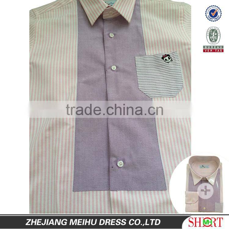 2016 New Design Custom Embroidered casual shirt for kid , boy shirt
